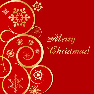 Red christmas card/background clipart
