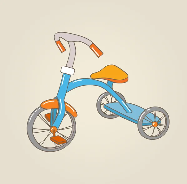 Kid's tricycle, vector illustration — Stock Vector