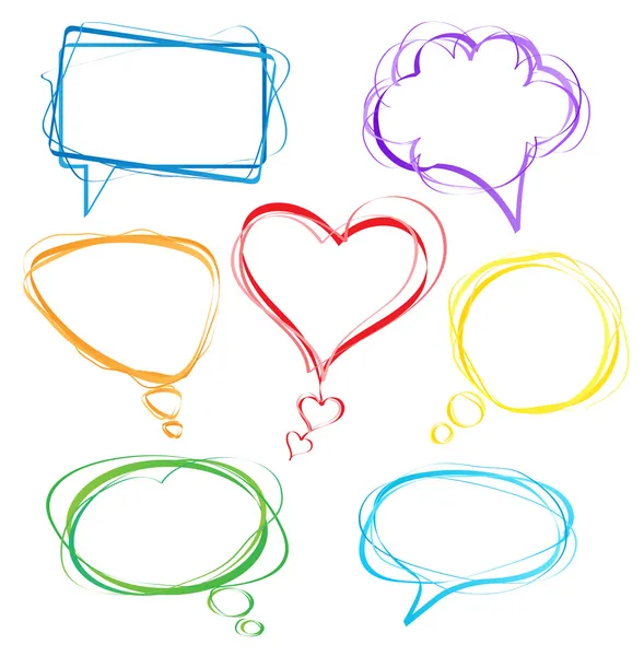 Colorful speech bubbles — Stock Vector