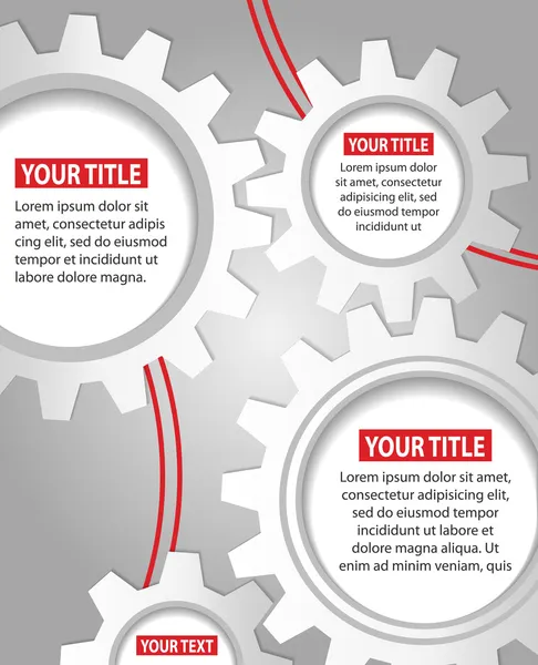 Абстрактные белые шестерни на сером фоне — стоковый вектор