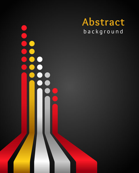 Colored stripes on black background