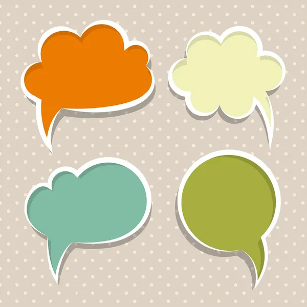 Set of colorful speech bubbles — Stock Vector