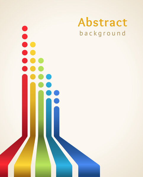 Colored stripes with circles, vector. Design template.