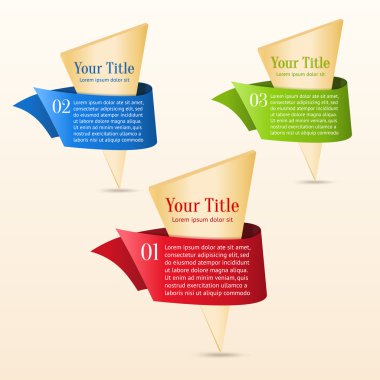 kurdele ile altın bayrak kümesi. özel teklifler, promosyon veya infographics için kullanabilirsiniz