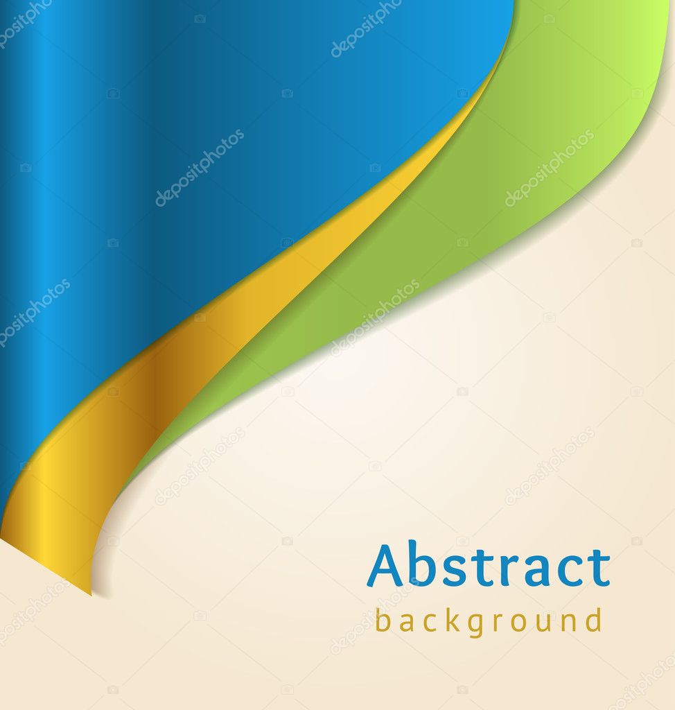 Blue and gold business background, vector