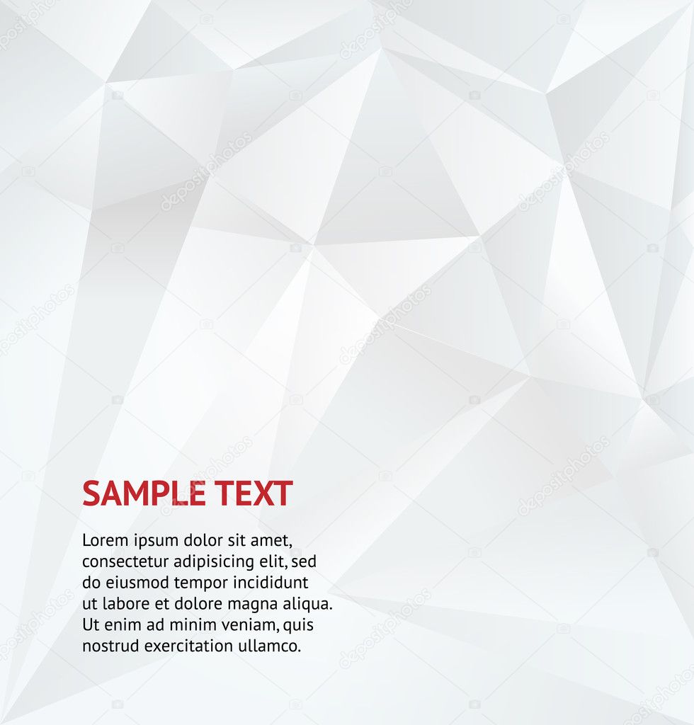 Abstract white geometric background. Vector Illustration