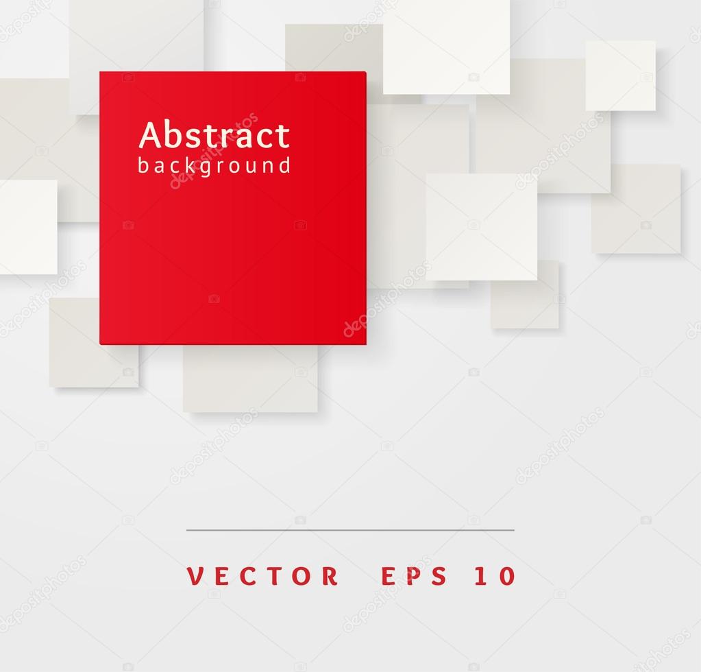 Red and gray overlapping squares. Business abstract Illustration.