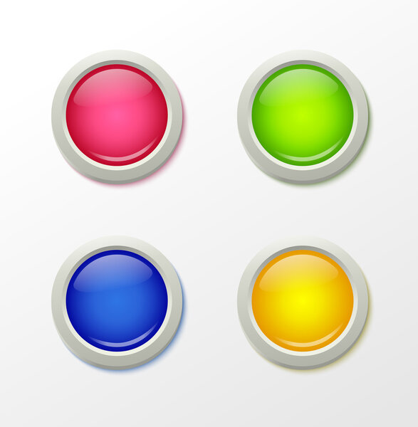 Shine colorful buttons template. Vector illustration
