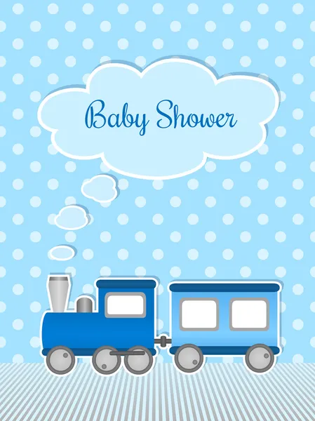 Babydusche für Jungen mit Sammelalbum-Elementen — Stockvektor