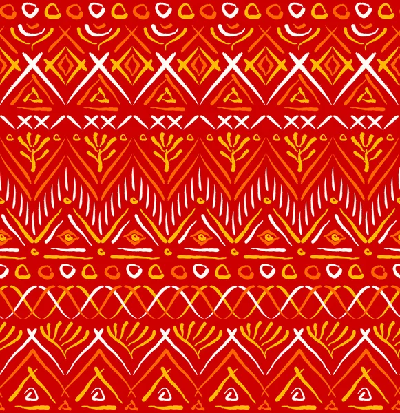 红色部落民族无缝模式 — 图库矢量图片