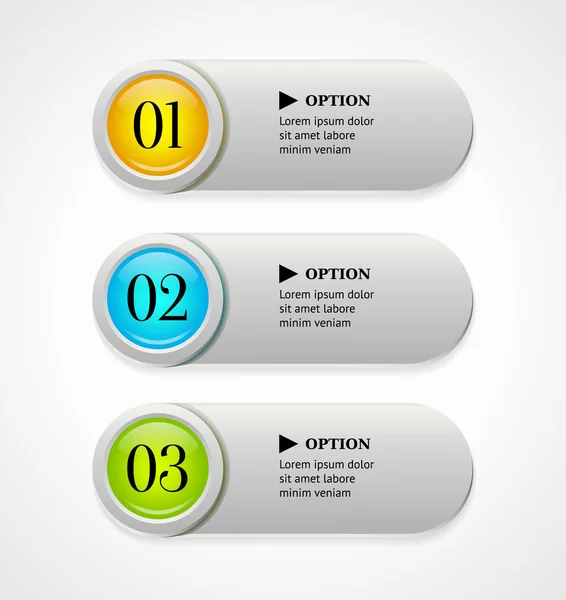 Horizontal farbenfrohe Optionen — Stockvektor