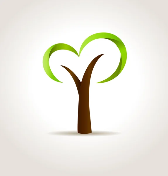 Árbol verde abstracto. Vector concepto ecológico creativo — Vector de stock