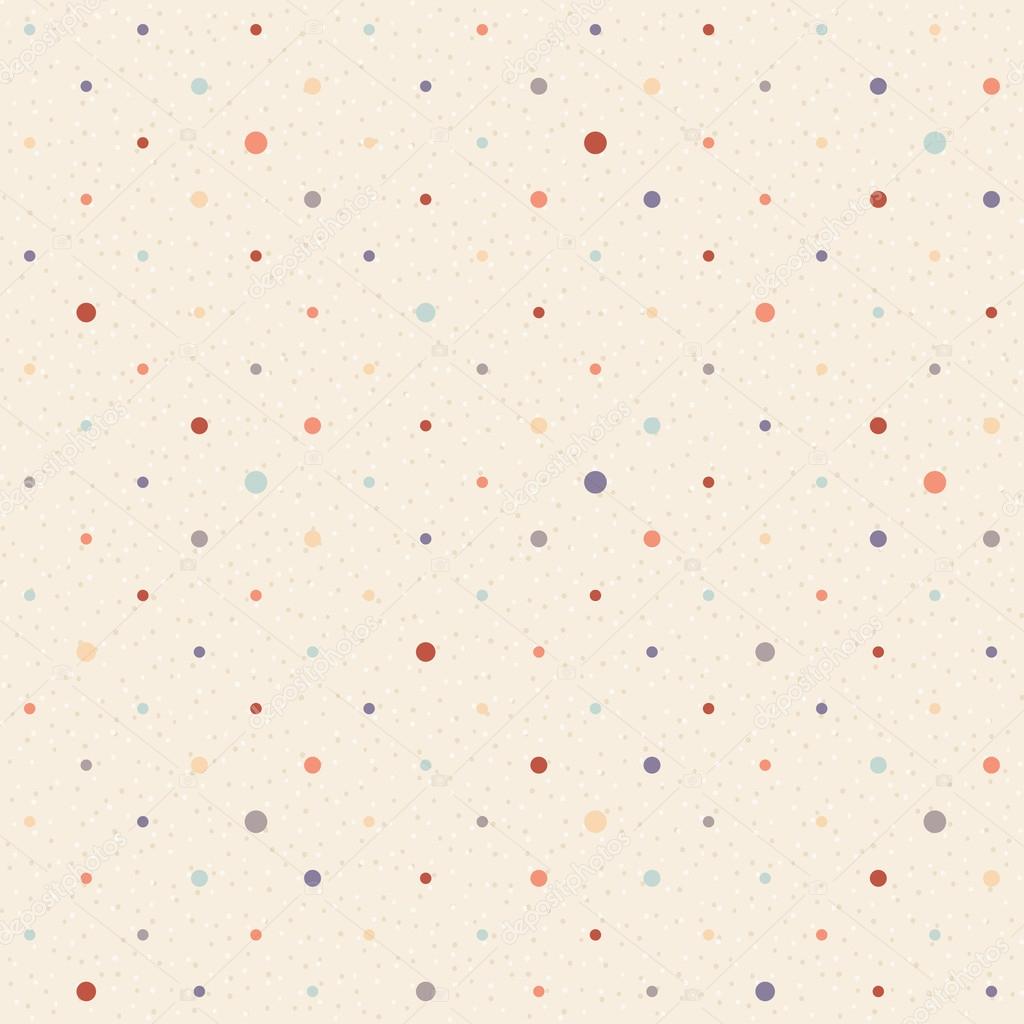 Color seamless textured polka dots pattern