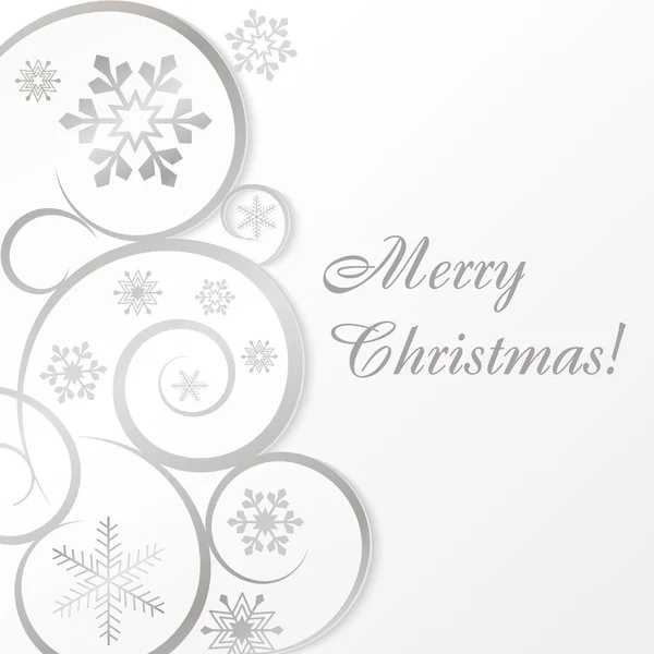 Weiße Weihnachtskarte oder Hintergrund — Stockvektor