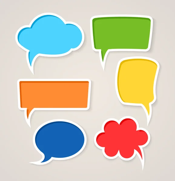 Set of colorful speech bubbles — Stock Vector