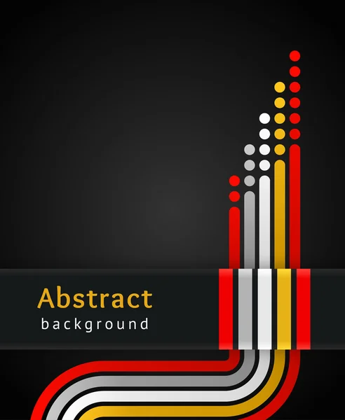 Farbige Streifen auf schwarzem Hintergrund, Vektor — Stockvektor