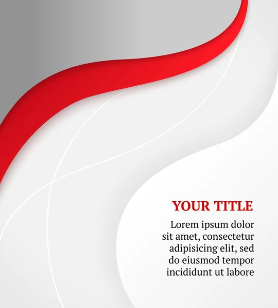 Red and gray business background. Vector brochure design. — Stock Vector