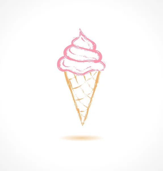 Icono de helado de tinta. Ilustración vectorial — Archivo Imágenes Vectoriales