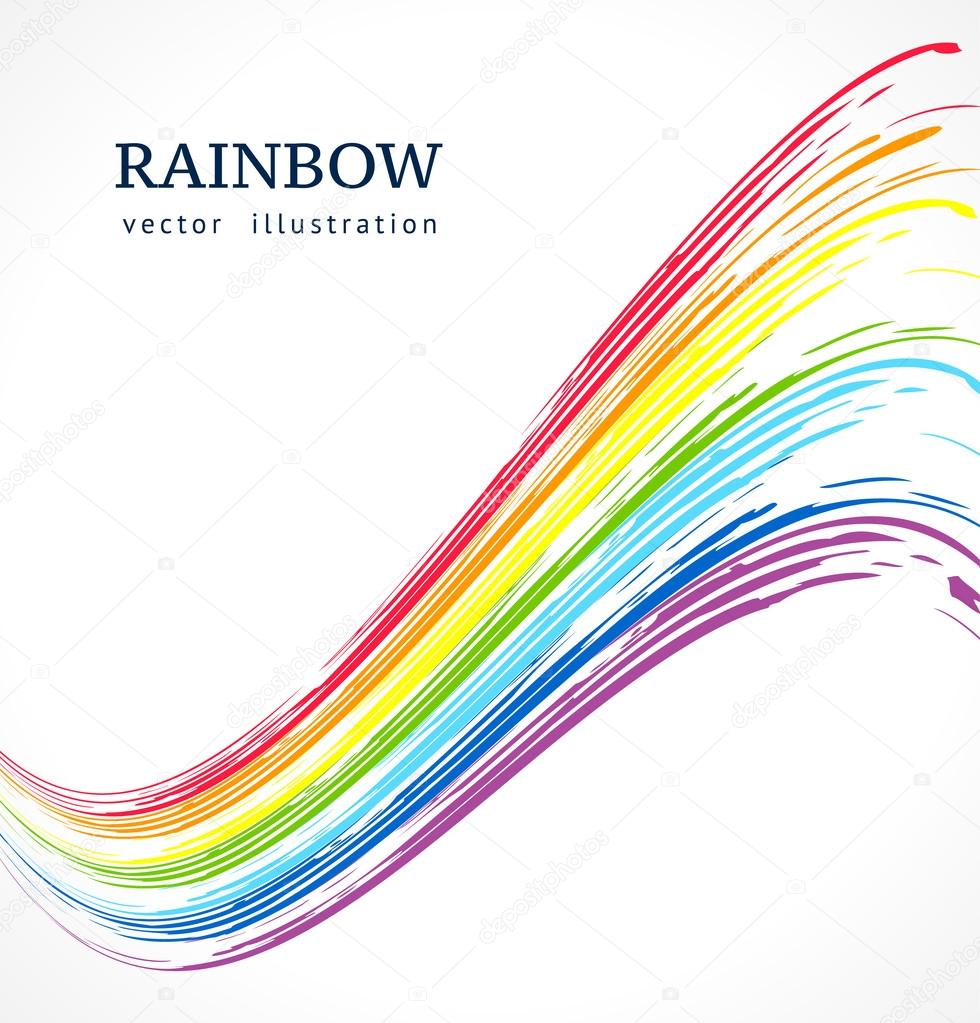 Abstract vector background with ink rainbow.