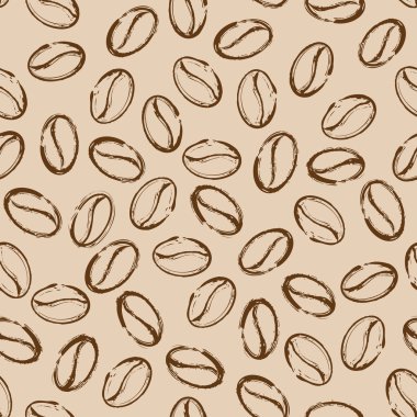 Dikişsiz kahve çekirdekleri grunge arka plan 