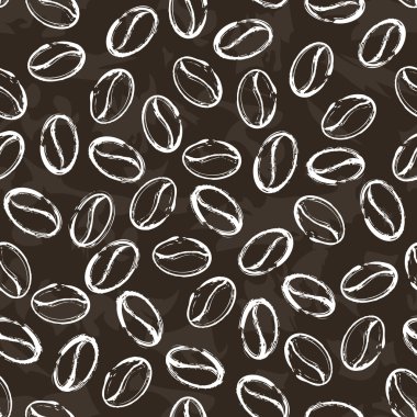 Tebeşir sorunsuz kahve çekirdekleri desen. Grunge arka plan