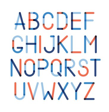 Color alphabet clipart