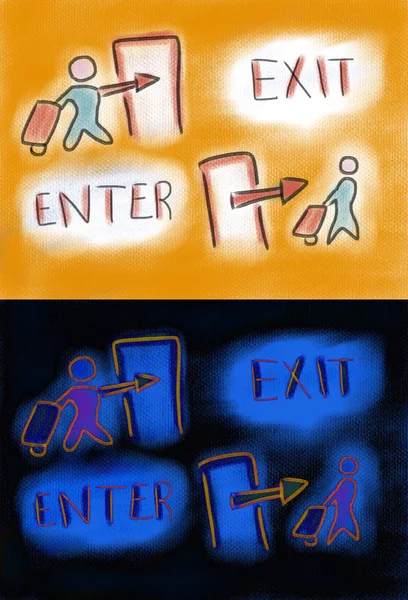 Enter and Exit — Stock Photo, Image