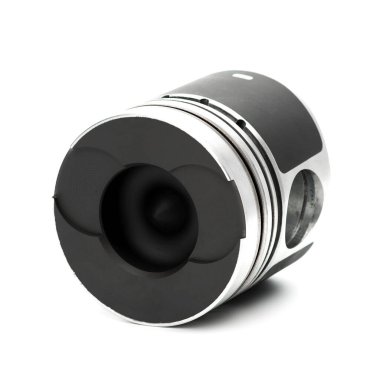 Araba Piston beyaz arkaplanda izole edildi