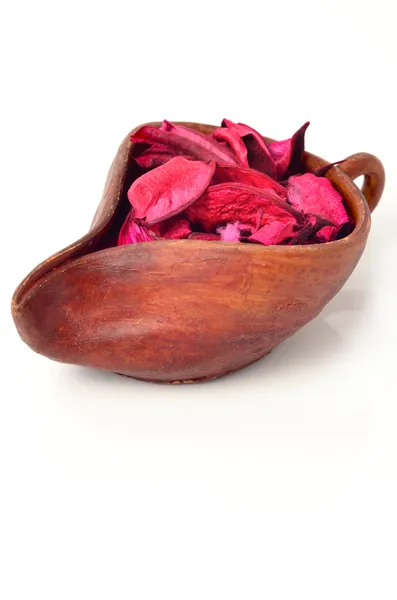 Spa object-clay bowl with roses — Stock Photo, Image