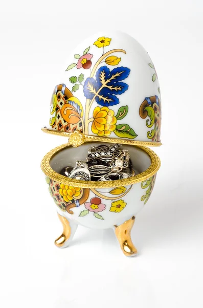 Faberge vejce s drahokamy Stock Snímky