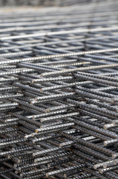 Steel mesh for concrete reinforcement — Stock Photo, Image