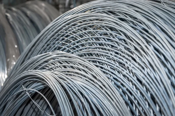 Stack of galvanized wires — Stock Photo, Image