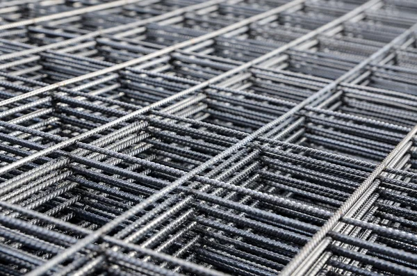 Steel mesh for concrete reinforcement — Stock Photo, Image