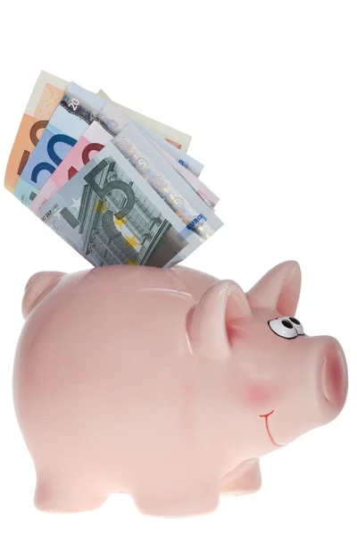 Smiling Pink piggy bank — Stock Photo, Image