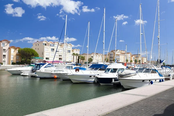 Marina of Gruissan in south France — Stock Photo, Image