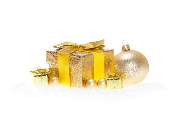 Golden Christmas background — Stock Photo, Image