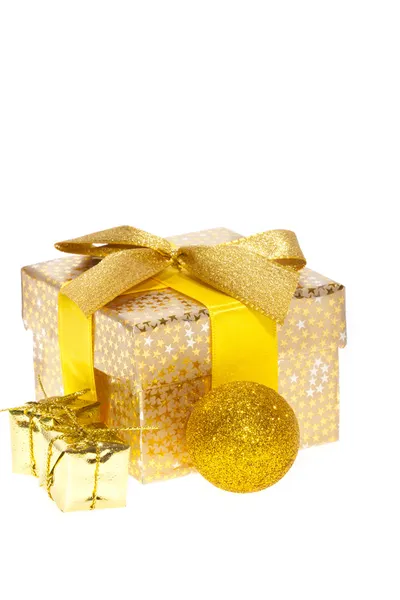 Golden Christmas background — Stock Photo, Image