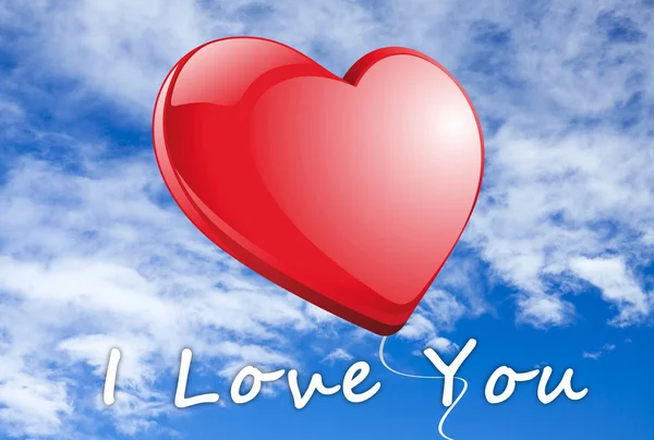I Love you red Heart — Stock Photo, Image