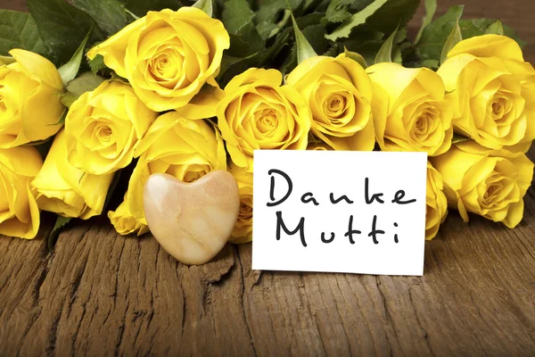 Niemiecki napis "danke mutti" — Zdjęcie stockowe