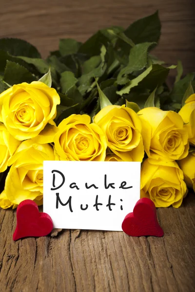 Palabras en alemán "Danke Mutti " —  Fotos de Stock