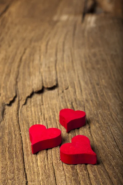 Cuori di legno — Foto Stock