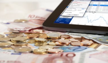 tablet PC'de hisse senedi endeksi