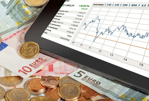 tablet PC'de hisse senedi endeksi