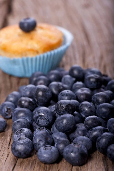 Blueberry on wooden table — Stock Photo, Image