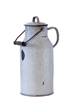 Eski emaye süt kabı