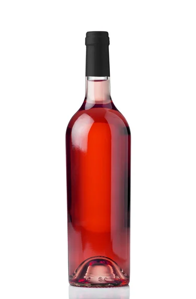 Láhev růžové víno — Stock fotografie