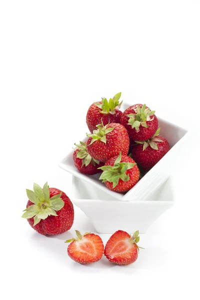 Frisch geerntete Erdbeeren — Stockfoto