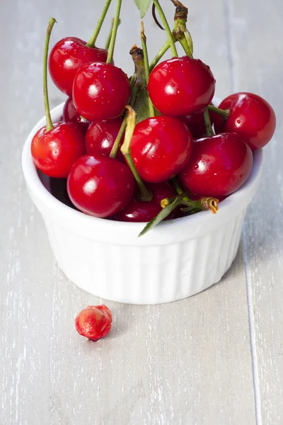 Cerejas recém-colhidas — Fotografia de Stock