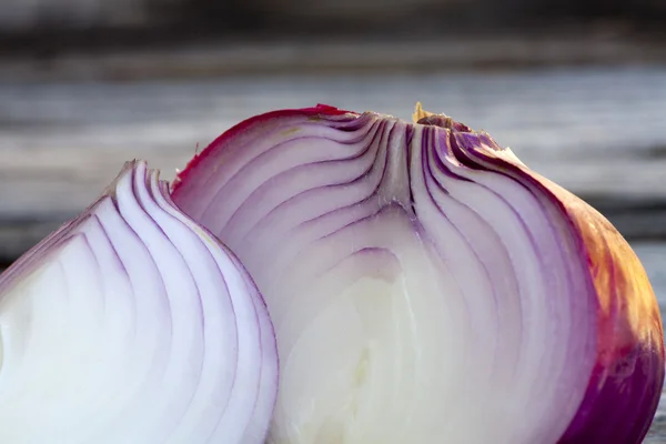 Cebola vermelha de perto — Fotografia de Stock