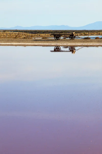 Вид на водную поверхность соленого бассейна — стоковое фото